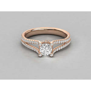 Bague Solitaire en Or 10K avec Diamant de Laboratoire Brillant, Tailles Asscher, Radiant, Émeraude, Ovale, Matériau Principal Platine, Certifié IGI - Product Image 5