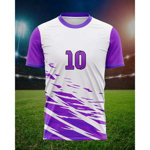 เสื้อฟุตบอลผู้ชายแบบกำหนดเองพร้อมดีไซน์ดิจิทัล สวมใส่สบาย ระบายอากาศได้ดี ตัดเย็บด้วยระบบอัตโนมัติ รวมชื่อและหมายเลข - Product Image 5