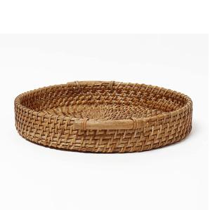 Handcrafted <b>Bamboo</b> <b>Cane</b> Serving Tray for Home Kitchen Farmhouse-Decorative Storage Basket for Food & Dining Use - Product Image 3