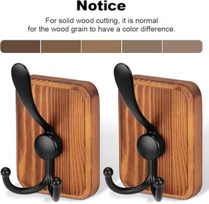 Coat <b>Hooks</b> <b>Wall</b> Mount Coat Rack and Hanger <b>for</b> Heavy Duty Hanging Coats Jackets Hats <b>Wall</b> <b>Hooks</b> With Black Aluminium - Product Image 4