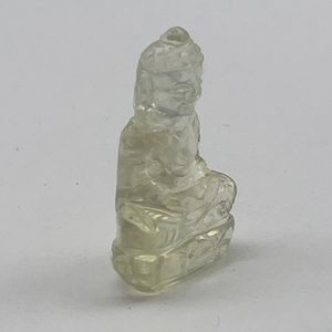 Buda de cristal del desierto libio Natural tallado raro LDG calavera tallada a mano calavera bellamente tallada calavera - Product Image 3