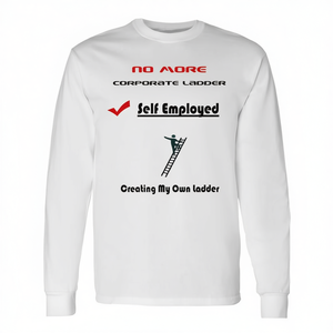 Camiseta Premium de Manga Larga: No más escalera corporativa, crea tu propia escalera. Regalo corporativo y camiseta promocional. - Product Image 2