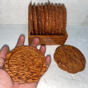Ensemble soucoupe et support en bois de noix de coco soucoupes en bois de coco les moins chères de la meilleure qualité d'usine du Vietnam - Product Image 2