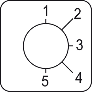 Interruttore a camma SCHNEIDER ELECTRIC KZ18418 Legend per apparecchiature elettriche da 1 a 5-45 X 45 mm - Product Image 1