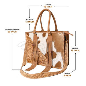 Vente en gros de sacs à main en cuir de vachette avec service OEM nouveau design de sacs à main en cuir de vachette de couleur unie - Product Image 4