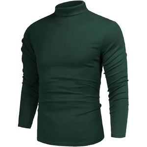 Nueva venta al por mayor de alta calidad de poliéster de color sólido suéter de los hombres de cuello redondo grueso suéteres de primavera - Product Image 3