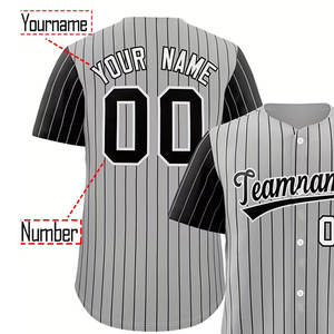 Maillot de baseball personnalisé en gros, imprimé avec nom/numéro/logo, vêtements de sport hip-hop pour hommes et femmes - Product Image 3