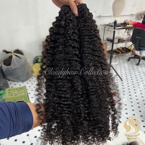 Mechones de pelo virgen rizado birmano, Cabello 100% natural, vietnamita/malayo, cutícula completa, alineada desde Vietnam - Product Image 3