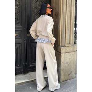 Costume en modal pour femme avec col et ourlet décorés 10252 Manteaux en fausse fourrure - Product Image 4