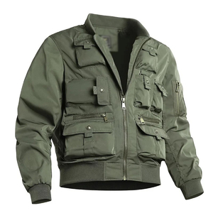 Chaqueta Impermeable de Algodón para Hombre, Estilo Béisbol, Multibolsillos, Ropa de Trabajo, Prenda Exterior Funcional, Forro Polar de Triple Protección, Corte Regular - Product Image 1
