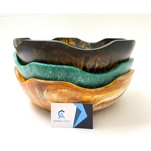 Modern Design Resin Round <b>Bowls</b> <b>For</b> Fruits and <b>Dessert</b> Unique Swirl Marble Pattern Footed <b>Bowl</b> Tabletop Kitchenware Salad <b>Bowls</b> - Product Image 6