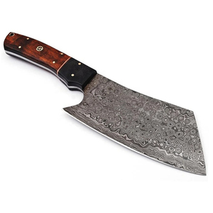 Handmade Full Tangปลอมแปลงดามัสกัสเหล็กเชฟจีนมีดมีดเนื้อมีดครัวบ้านครัวChopperมีด - Product Image 4