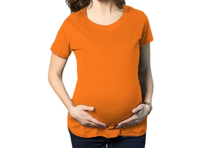 T-shirts de maternité à manches courtes col rond T-Shirt d'allaitement vêtements de grossesse respirant sur mesure vente en gros chaude - Product Image 5