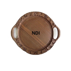 ชุดถาดเสิร์ฟ2ชิ้นถาดเสิร์ฟอุปกรณ์สำหรับบริการจัดเลี้ยงในครัวถาดเสิร์ฟชากาแฟอาหารถาดเสิร์ฟพร้อมเคลือบ - Product Image 6