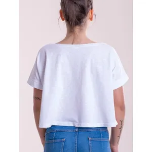 T-shirt court personnalisé pour femme en coton et merchandising artistique pour t-shirts promotionnels - Product Image 4