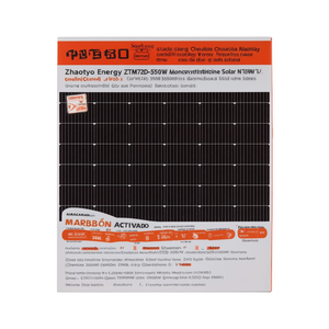 Panneau solaire monocristallin Zhaotuo Energy ZTM72D-350W de type N 350W certifié TUV avec cadre en aluminium et face en verre pour système domestique - Product Image 2