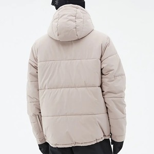 Chaqueta acolchada de talla grande con logotipo impreso personalizado OEM/ODM para hombres con capucha desmontable, chaqueta cálida de invierno con burbujas de alta calidad - Product Image 2