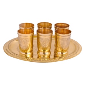 ถาดทองเหลืองสำหรับตกแต่งอาหารถาดสำหรับตกแต่งห้องครัวตกแต่งบ้านปรับขนาดได้ - Product Image 1