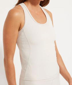 Camiseta sin mangas con espalda cruzada para mujer, mezcla de LICRA de nailon suave, ropa deportiva cómoda sin mangas, camisetas sin mangas elásticas de secado rápido para Fitness y gimnasio - Product Image 6