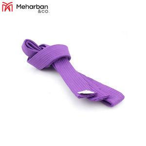 Fabricant en gros OEM ceinture de karaté avec logo personnalisé de haute qualité, couleur avec rayure, ceinture d'arts martiaux en coton pour le karaté - Product Image 4