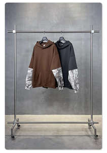 Men's Wear 2025 Autumn Collection High Street European <b>American</b> Style Fleece Lined Camouflage Hooded Men's Sweatshirts - Product Image 5