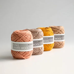 ขนแกะเนื้อละเอียด (45ก.) ไนลอนขนแกะคุณภาพสูงจากเส้นด้ายผสมนุ่มฟูสำหรับถักโครเชต์ - Product Image 1