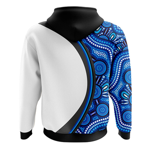 Sudadera deportiva de manga larga para hombre apta para senderismo en otoño teñido liso con malla y serigrafía - Product Image 2