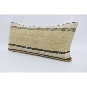 Premium Beige Kantha Patchwork Wool Pillow 12x24 Inch Luxury <b>Vintage</b> Woven Pattern Portable <b>Bedding</b> Fluffy Ring Square Features - Product Image 4