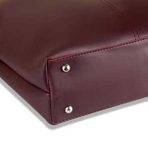 MAROON Women's Genuine Leather <b>Tote</b> <b>Bags</b> Large Capacity <b>Vintage</b> Designer Shoulder Handbag Zipper Simple Stylish Casual Daily Use - Product Image 5