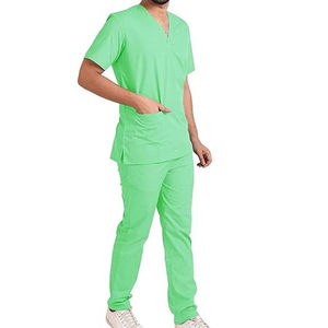 Uniformes Médicos Unisex de Tela, Conjuntos de Trabajo, Ropa de Hospital, Tienda de Mascotas, Trajes de Enfermería para Mujeres y Hombres, Estilo Médico - Product Image 1