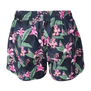 Short en polyester pour femme, non transparent, à motif floral imprimé par sublimation, style large à la cuisse, avec cordon de serrage, idéal pour la plage - Product Image 6
