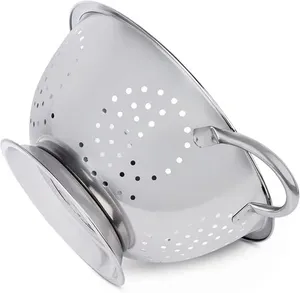 Vente en gros de mini passoire en acier inoxydable avec base robuste poignées faciles à saisir pour un rinçage pratique des métaux et une vidange - Product Image 4