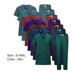 OEM Custom Logo Distinctive Look Custom Design Printed Women Hospital <b>Scrub</b> <b>Tops</b> Para Mujeres Uniforms Sets - Product Image 2