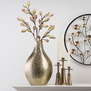 <b>Metal</b> <b>vase</b> crafted for farmhouse decor making floral displays look rustic timeless with distinctive artistic character - Product Image 5