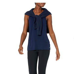 Camiseta sin mangas informal de cuello alto para mujer, camisetas deportivas para mujer, camisetas deportivas, sujetadores deportivos - Product Image 1