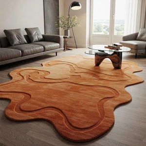 พรมปูพื้นสไตล์โมเดิร์นสุดหรูพรมลายสนิมแบบนามธรรมพรมปูพื้นแบบหรูหราสำหรับห้องนั่งเล่นแบบสร้างสรรค์พรมปูพื้นแบบสั่งทำคุณภาพสูง - Product Image 6