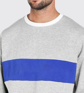 Conjuntos de pantalones de chándal y cuello redondo OEM para hombre, chándales con capucha de algodón y logotipo personalizado de peso pesado - Product Image 5