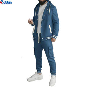 Tendance actuelle, survêtement de sport pour homme de haute qualité, veste et pantalon assortis, survêtement unisexe personnalisé, vêtements de sport vierges - Product Image 5