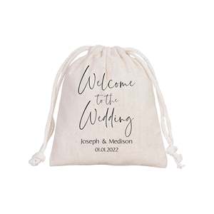 Custom <b>Drawstring</b> <b>Pouches</b> for Wedding for Bridal Party & Bridesmaids Use-Screen Printing on Wallets Clothing Watches Crafts - Product Image 6