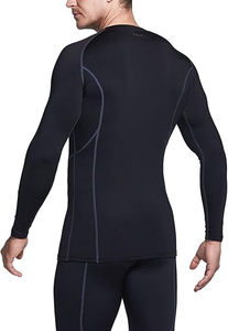 T-shirt de compression pour l'entraînement, coupe ajustée, performance athlétique, séchage rapide, contrôle de l'humidité, respirant, vêtements de sport, vente en gros - Product Image 2