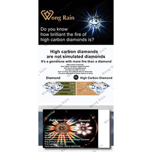 Wong Rain – Bague de fiançailles ovale en argent sterling 925 plaqué or 18 carats avec diamant à haute teneur en carbone 6*8 MM, sertie en clos - Product Image 6