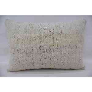 16x24 pulgadas Beige lana Kantha almohada tejida Vintage patrón diseño - Product Image 4