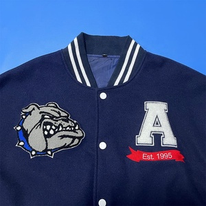 OEM Parche Bordado LOGO Personalizado Hombres Letterman Chaqueta Béisbol Cuero Calle Más Pequeño Abrigo Varsity Chaqueta para Hombres - Product Image 4