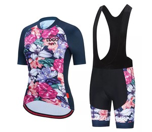 Ensemble de maillots de cyclisme pour femmes de haute qualité vêtements de vélo respirants à manches courtes avec fonction de séchage rapide Sublimation vêtements de vélo - Product Image 5