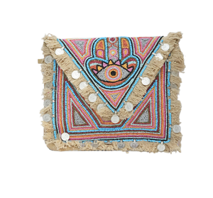 Evil Eye Design Handmade Beaded Designer Clutch Bag Bohemian Style Evening Shopping Party Shoulder & Messenger Bags OEM - Product Image 1