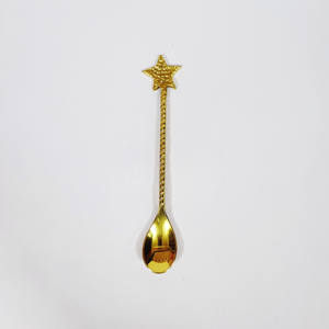 Cuchara de té con diseño de piña y mango rasgado, cuchara dorada de alta calidad, producto al por mayor, superventas - Product Image 3