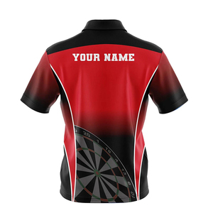 Gran oferta sublimación personalizada 100% poliéster Dart Jersey hombres ropa Dart Polos diseño para jugadores de dardos - Product Image 2