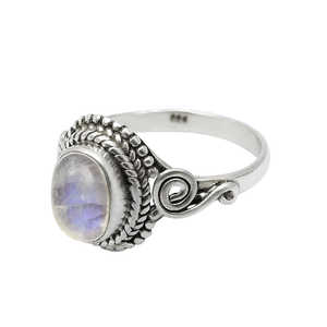 Anillo de Diseñador en Oferta a Precio de Mayoreo, Hecho de Plata de Ley 925, Anillo de Alta Calidad con Piedra Lunar Arcoíris, Anillos Boho - Product Image 3