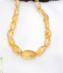 ซิทรินธรรมชาติทรงเหลี่ยมเจียระไน สำหรับทำเครื่องประดับอัญมณีชั้นดี สร้อยคอ - Product Image 1