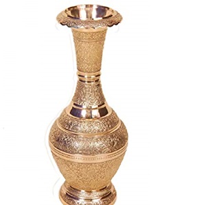 Florero de latón con grabado con acabado dorado para decoración del hogar, decoración de mesa, florero de alta calidad - Product Image 3